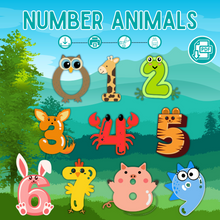 Load image into Gallery viewer, Number Animals Kids Craft