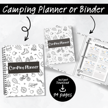 Load image into Gallery viewer, Camping Planner - Black and White