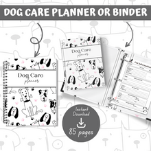 Load image into Gallery viewer, Dog Care Planner - Black and White