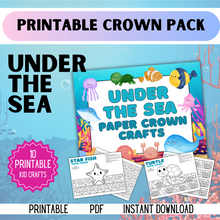 Load image into Gallery viewer, Under The Sea Paper Crown Crafts for Kids