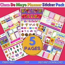 Load image into Gallery viewer, Cinco de Mayo Planner Stickers