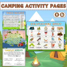 Load image into Gallery viewer, Camping Activity Pages Bundle