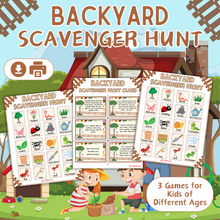 Load image into Gallery viewer, Backyard Scavenger Hunt - 3 Games To Enjoy