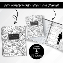 Load image into Gallery viewer, Pain Management Tracker and Journal - Black and White