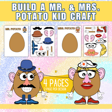 Load image into Gallery viewer, Build A Mr and Mrs Potato Kids Craft
