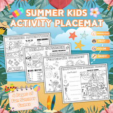 Load image into Gallery viewer, Summer Activity Placemats
