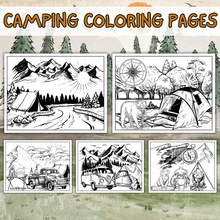 Load image into Gallery viewer, Camping Coloring Activity Pages 2 Pack Bundle