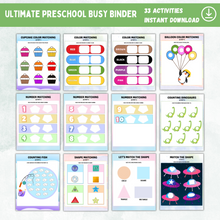 Load image into Gallery viewer, Ultimate Preschool Kids Busy Binder