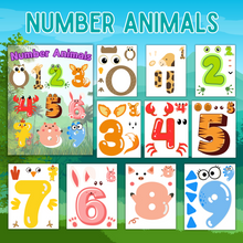 Load image into Gallery viewer, Number Animals Kids Craft