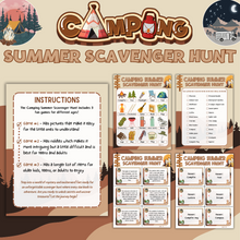 Load image into Gallery viewer, Camping Adventure Scavenger Hunt