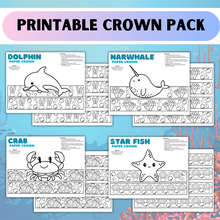 Load image into Gallery viewer, Under The Sea Paper Crown Crafts for Kids