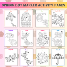 Load image into Gallery viewer, Spring Dot Marker Activity Pages for Kids