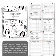 Load image into Gallery viewer, Dog Care Planner - Black and White