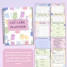 Load image into Gallery viewer, Pastel Cat Care Planner