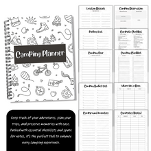 Load image into Gallery viewer, Camping Planner - Black and White