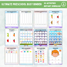 Load image into Gallery viewer, Ultimate Preschool Kids Busy Binder
