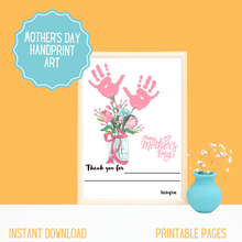 Load image into Gallery viewer, Mother's Day Handprint Art Craft for Kids