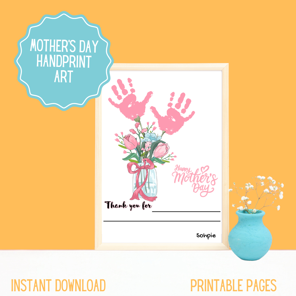 Mother's Day Handprint Art Craft for Kids – Pittys Print Shop