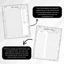Load image into Gallery viewer, Pain Management Tracker and Journal - Black and White