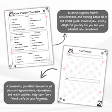 Load image into Gallery viewer, Dog Care Planner - Black and White