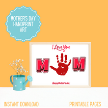 Load image into Gallery viewer, Mother's Day Handprint Art Craft for Kids