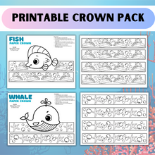 Load image into Gallery viewer, Under The Sea Paper Crown Crafts for Kids
