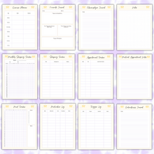 Load image into Gallery viewer, Pain Management Tracker and Journal - Purple Gingham Pattern