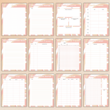 Load image into Gallery viewer, Pain Management Journal and Tracker - Orange Swirl Pattern