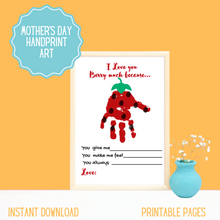 Load image into Gallery viewer, Mother's Day Handprint Art Craft for Kids