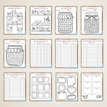 Load image into Gallery viewer, Blue Bullet Planner And Trackers