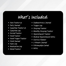 Load image into Gallery viewer, Pain Management Tracker and Journal - Black and White