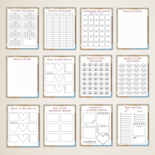 Load image into Gallery viewer, Blue Bullet Planner And Trackers
