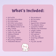 Load image into Gallery viewer, Pastel Cat Care Planner