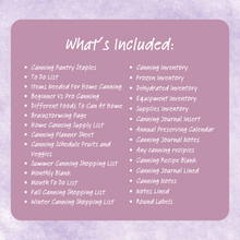 Load image into Gallery viewer, Purple Canning Planner