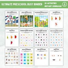 Load image into Gallery viewer, Ultimate Preschool Kids Busy Binder