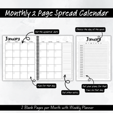 Load image into Gallery viewer, Camping Planner - Black and White