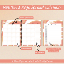 Load image into Gallery viewer, Pain Management Journal and Tracker - Orange Swirl Pattern