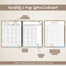 Load image into Gallery viewer, Blue Bullet Planner And Trackers