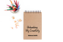 Load image into Gallery viewer, Unleashing My Creativity Personalized Artist Sketch Pad With Colored Pencil Set