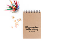 Load image into Gallery viewer, Masterpieces In The Making Personalized Artist Sketch Pad With Colored Pencil Set