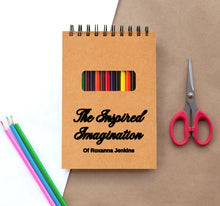 Load image into Gallery viewer, The Inspired Imagination Personalized Art Sketch Pad With Colored Pencil Set