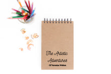 Load image into Gallery viewer, The Artistic Adventures Personalized Sketch Pad With Colored Pencil Set