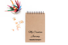 Load image into Gallery viewer, My Creative Journey Personalized Artist Sketch Pad With Colored Pencil Set