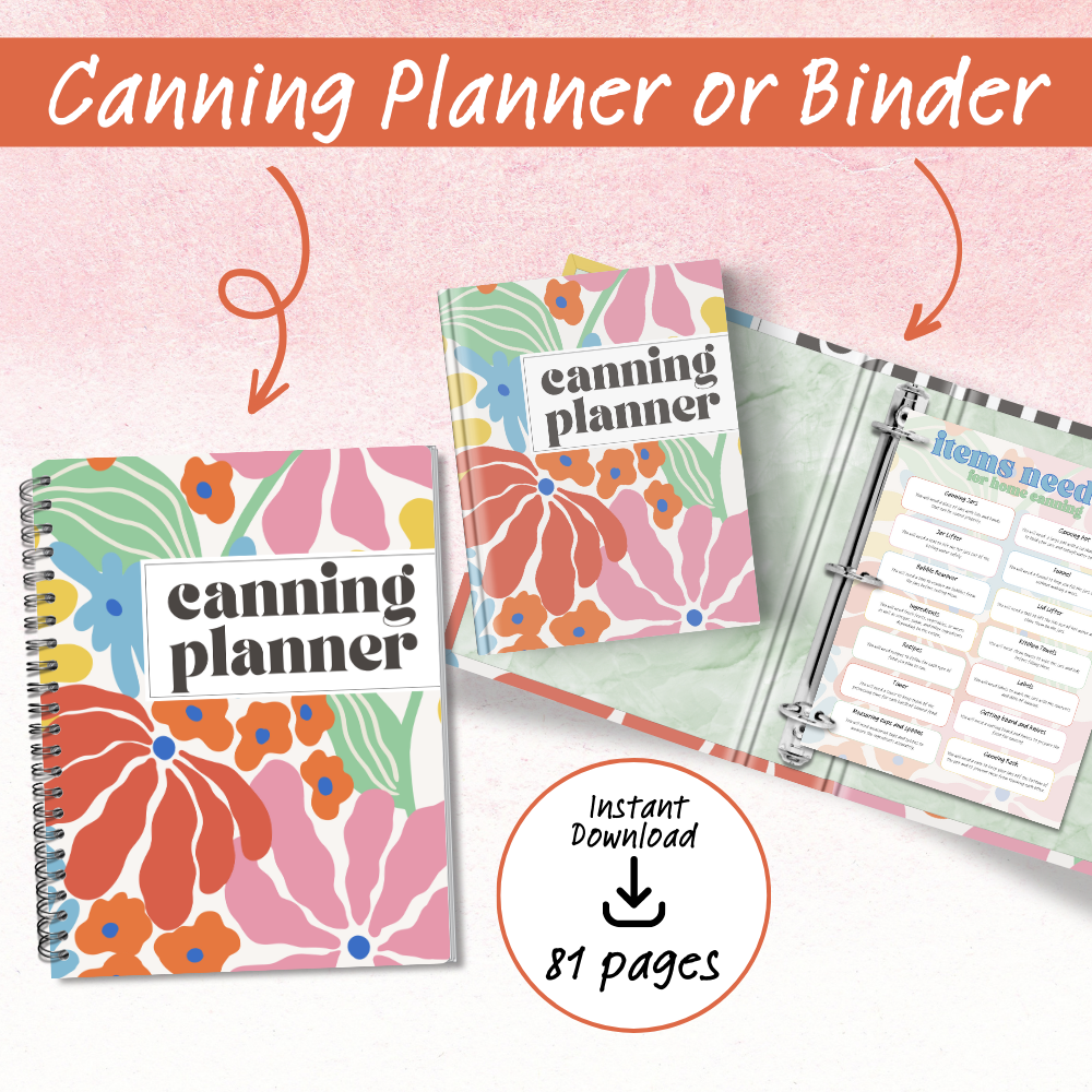 Colorful Canning Planner