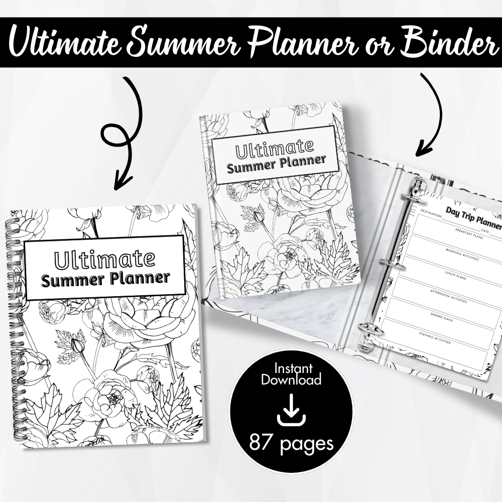 Ultimate Summer Planner - Black and White
