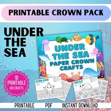 Load image into Gallery viewer, Under The Sea Paper Crown Crafts for Kids
