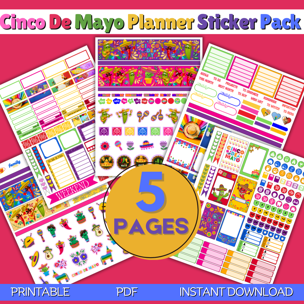 Cinco de Mayo Planner Stickers