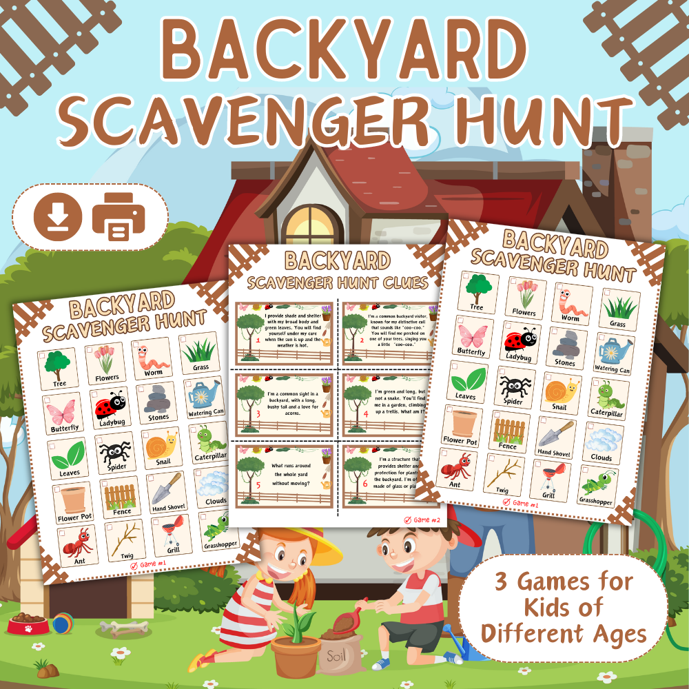Backyard Scavenger Hunt - 3 Games To Enjoy