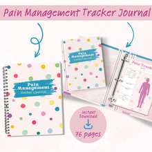 Load image into Gallery viewer, Pain Management Tracking and Journal - Polka Dot Pattern
