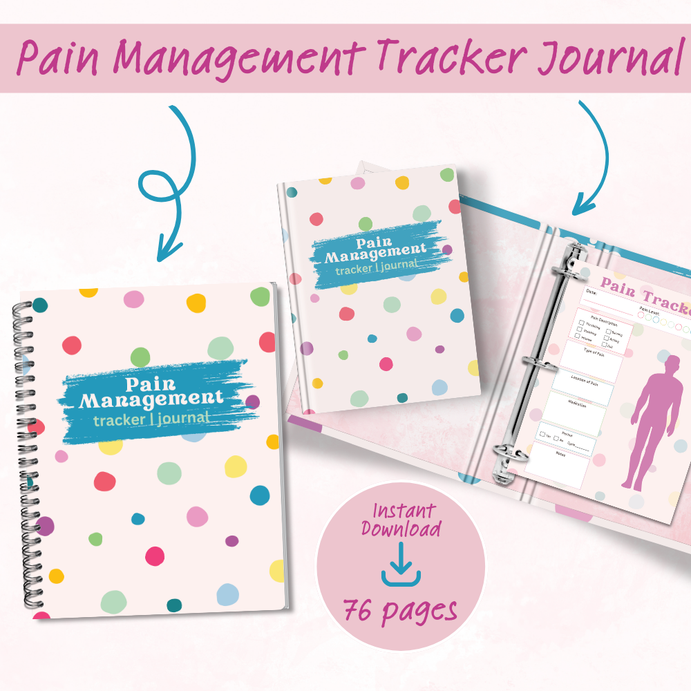 Pain Management Tracking and Journal - Polka Dot Pattern